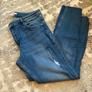 H&M slightly distressed skinny jeans
